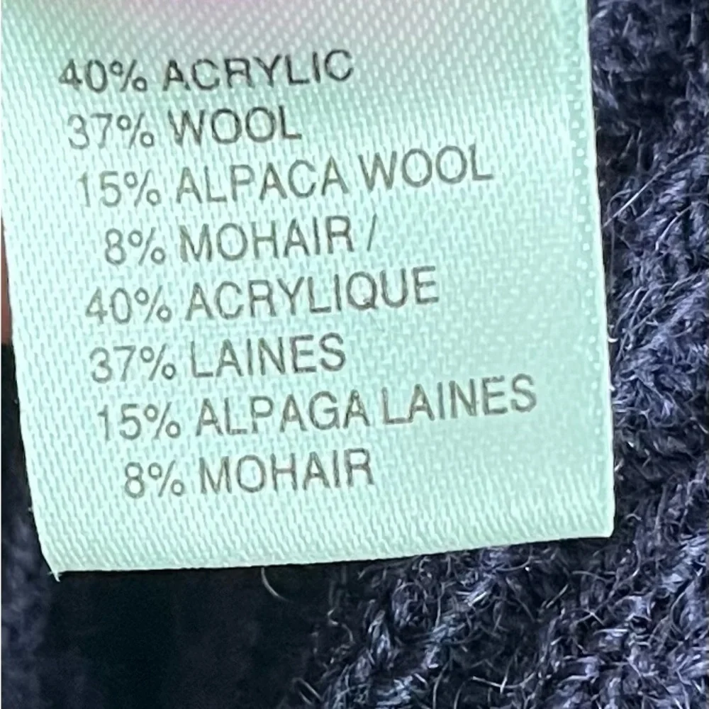 Vera Wang Lavender Mohair Women’s Alpaca Wool Blend Purple Brown Sweater Sz L